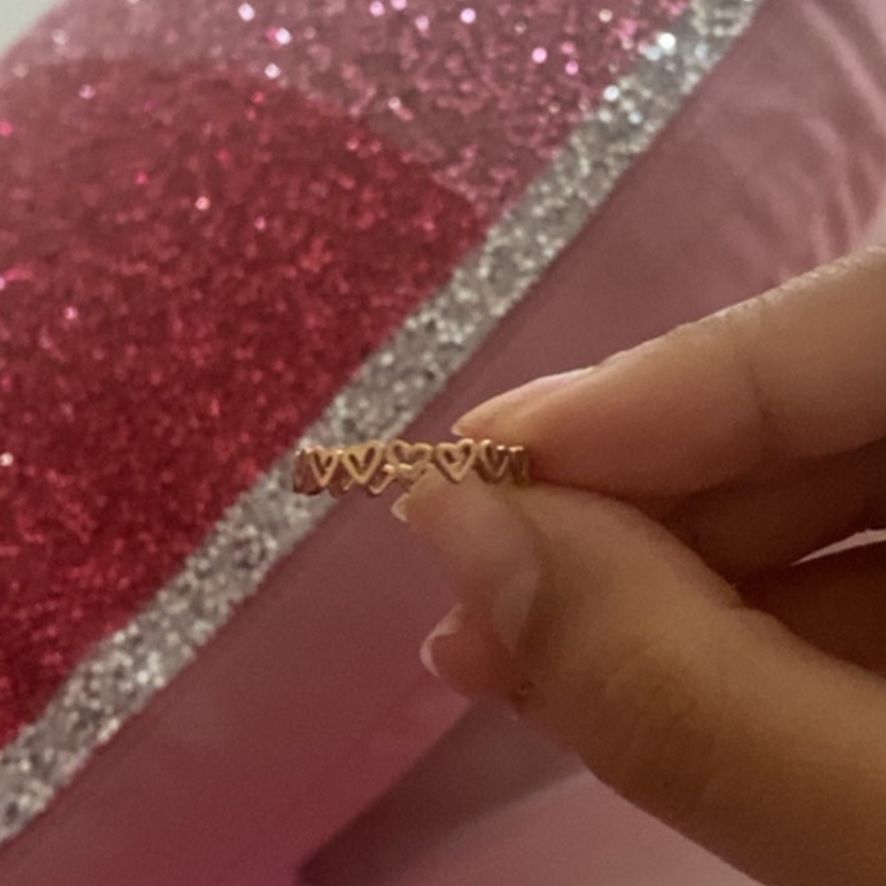 Pandora Freehand Hearts Ring in Rose Gold